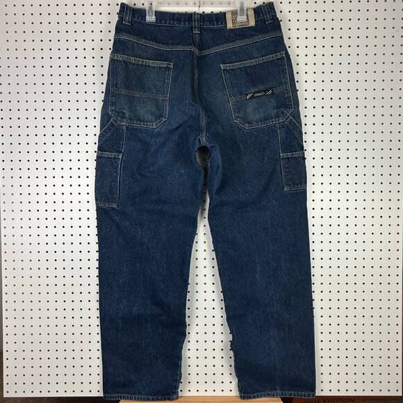 Marithe Francois Girbaud 90s Jeans 36x35 Double Knee Dark Wash Hip Hop Grunge - Picture 4 of 8